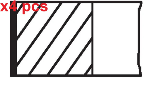 Pcs 01577n0 piston ring - x4,