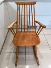 Ercol Blonde Style Rocking Chair, Danish Design Influence, Vintage Mid Century