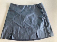 Zara Black Faux Leather Mini Skirt Size M