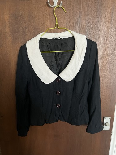 Hobbs black button blazer - black,