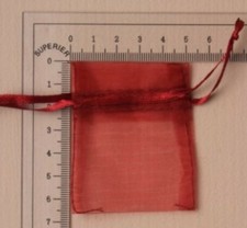 NEW Individual Burgundy Red Organza Drawstring Favour Bag Wedding Party 10x7.5cm