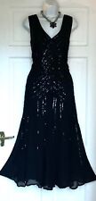 Joanna Hope Sequin Beads 20 Gatsby Midi Evening Dress Size 18 fits 20