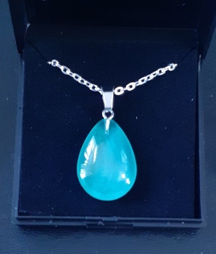 Necklace turquoise teardrop - -,