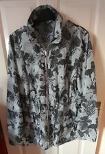 LADIES 'CLASSIC' GREY PATTERNED HOODED  LINED JACKET-size 16