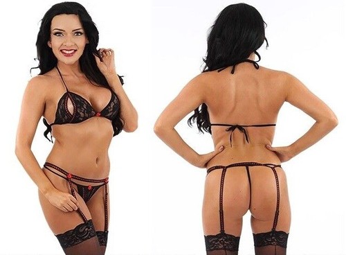 Sexy lace peephole - sexy, thong