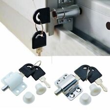 Security Child Zinc Alloy Sliding Door Patio Window Bolt Locking Catch Push Lock