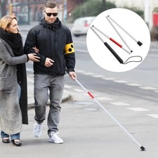 Safety Visually Impaired Crutch Cane Blind Guide Walking Stick 4 Folding UK