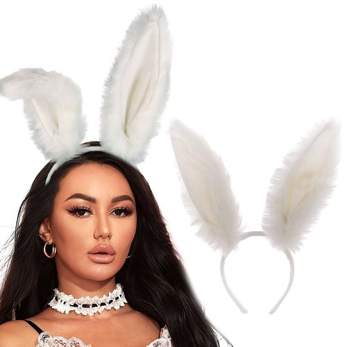 Aceorna white bunny ears furry - white,