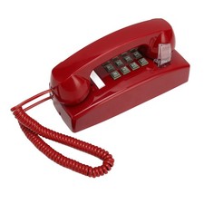 Red Old Style Retro Wall Phone