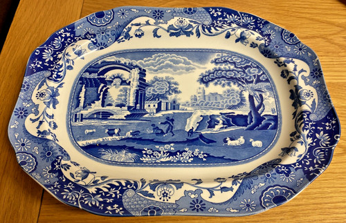 Vintage spode blue italian - vintage,