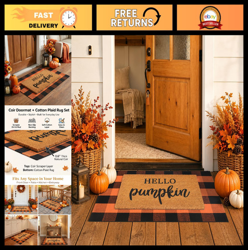 Autumn door mat set - mat,