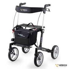 Veleco Flexo Aluminium Foldable Rollator 4 wheels Fully Assembled