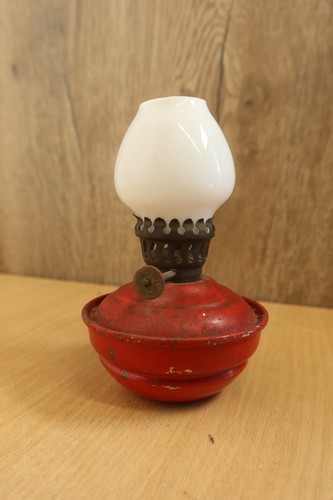 Vintage mini oil lamp - oil, red
