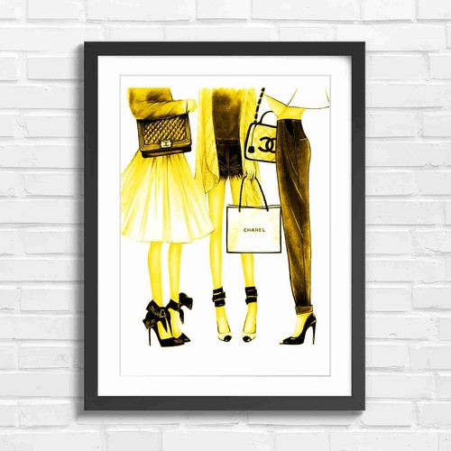 Chanel fashion illustration - chanel,