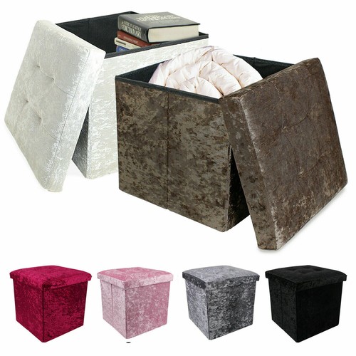 Velvet foot stool - velvet,