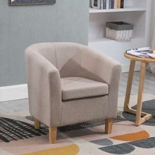 Tub Chair Linen Fabric Sofa