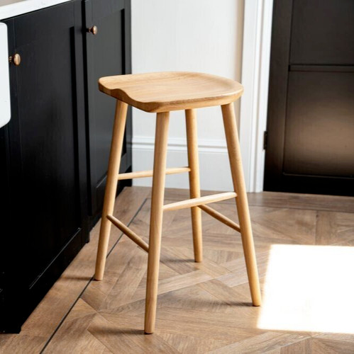Oak breakfast bar stool - stool, wooden
