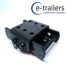 BLACK ADJUSTABLE TOW HITCH DROP PLATE 270MM 3500kg- 4x4  ROVER TRUCK VAN - 3650