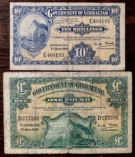 1942 GIBRALTAR One Pound £1 &