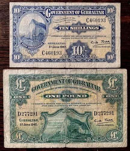 1942 gibraltar one pound - gibraltar,