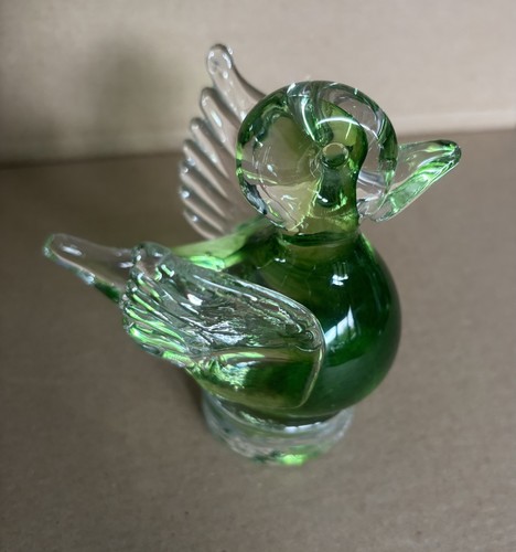 Murano style green glass - style, duck