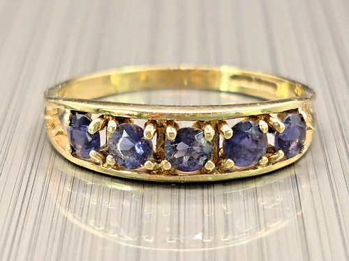 Vintage 9ct gold amethyst - gold,