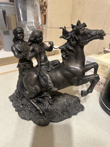 Native american horse statue - native,