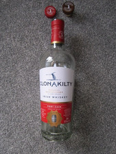 EMPTY Clonakilty Port Cask Irish Whiskey bottle. 70cl. Cork Stopper. VGC.