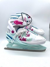 Nordway Slide Adjustable Girls Ice Skates Fit Uk 3 4 5 6 7 36/41 White Pink