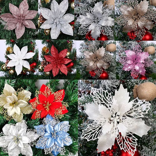 10x christmas poinsettia - christmas,