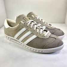 ADIDAS Hamburg Mens Trainers Suede Duel Colour Beige and Sand UK6 (X94)