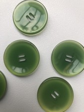 Pack Of 8 Clear Green Buttons