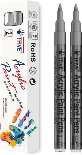 Silver paint marker pens - -, 2