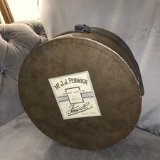 Antique 1920s Art Deco hat box Fenwicks Newcastle French Salon cardboard 11 x 7”