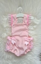 Romany baby Romper 0-3 Months Frills Lace Bows