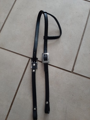One ear black western leather - ear,