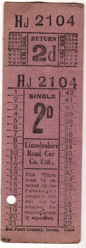 Bus tram ticket lincolnshire - /,