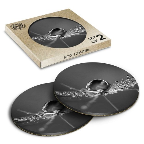 Boxed round coasters bw - -,