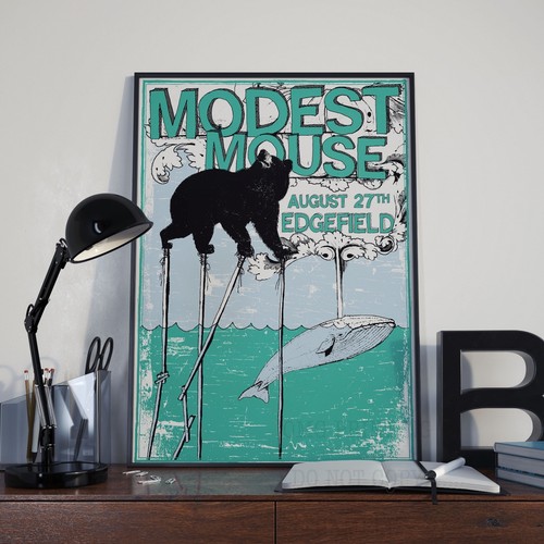 Modest mouse gig print poster - modest,