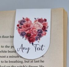Floral Heart Magnetic Bookmark | Personalised | Book Lover Gift  | For Her