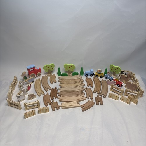 Wooden train track set - wooden, +