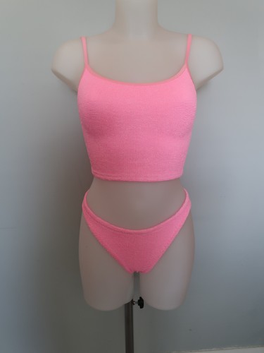Hunza crinkle strap tankini - g,