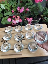 11x IKEA Clear Thick Round Tea light Holders VGC