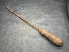VINTAGE / ANTIQUE OLD SOLDERING IRON WITH WOOD HANDLE