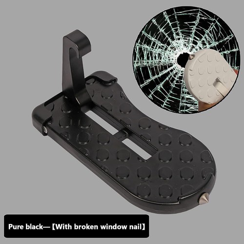 Black folding car door latch - black,