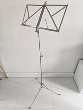Vintage Silver Coloured Chrome Folding Music Stand Travel Collapsible
