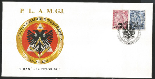 Albania 2011 masonic cover - albania,