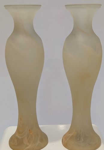 Vintage pair onyx pedestal urn - pair,