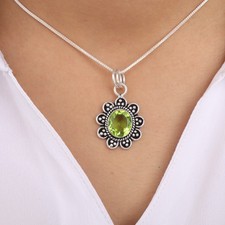 Peridot Gemstone 925 Sterling