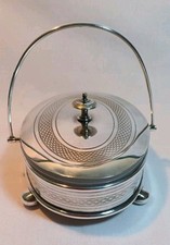 Silver-plated Butter Dish, Glass Removable Liner Excellent Con 14cm Wide